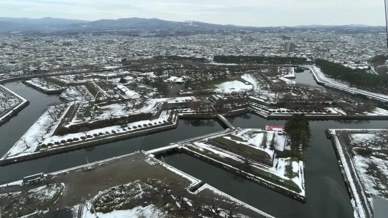 Star-shaped fort in hakodate