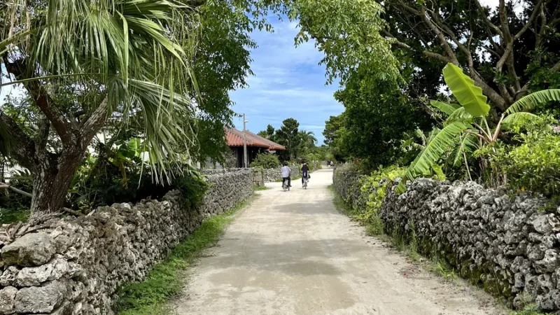 a street in taketomi island