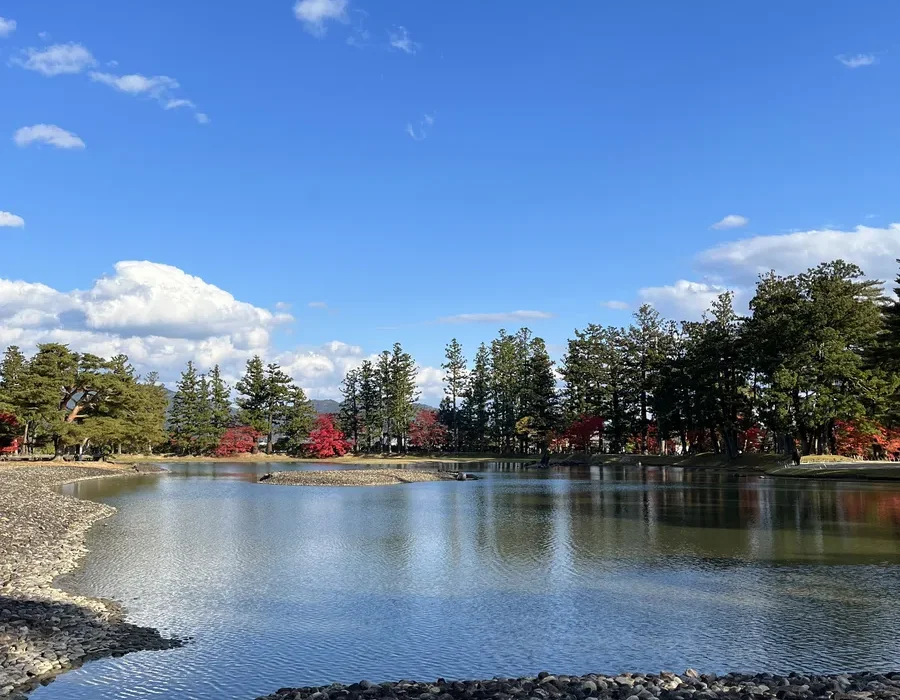 lake of temple in Hiraizumi