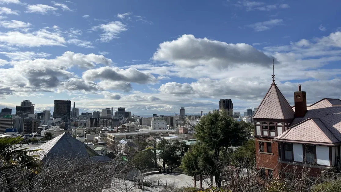 a view from the Kitano district in Kobe